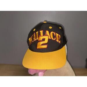 Vintage Rusty Wallace #2 Miller Genuine Draft Snapback Hat NASCAR Logo 7 90s